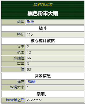 《異塵餘生76》全手槍屬性一覽 有哪些手槍? 《異塵餘生76》全手槍屬性一覽 有哪些手槍?