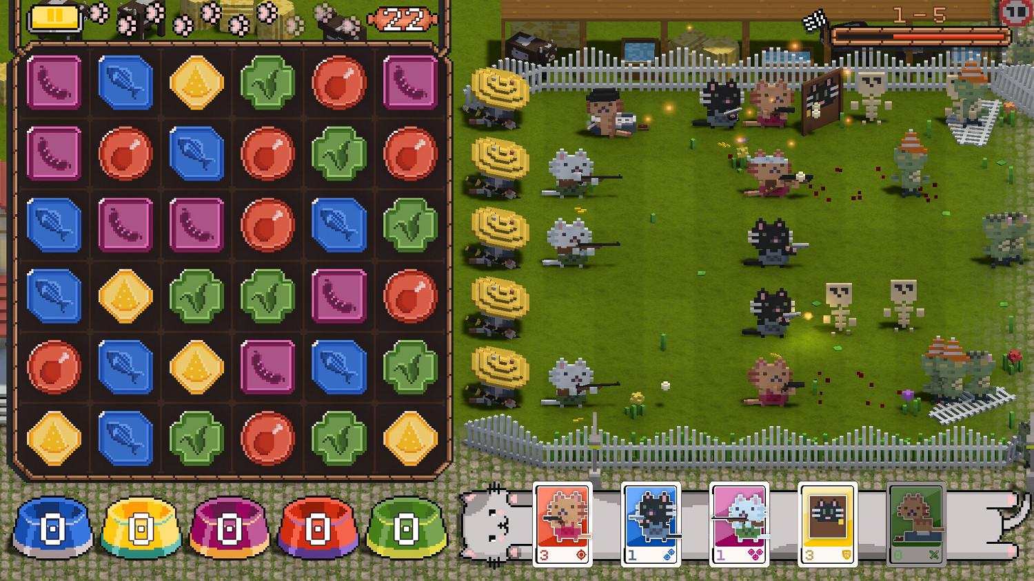 策略塔防三消遊戲《喵喵大戰邪物》現已登錄Steam平台 2024年夏季推出