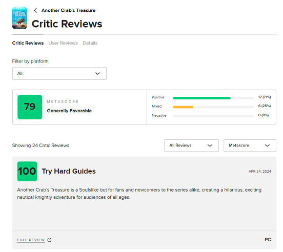 《蟹蟹尋寶奇遇》IGN&amp;PC Gamer 雙8分