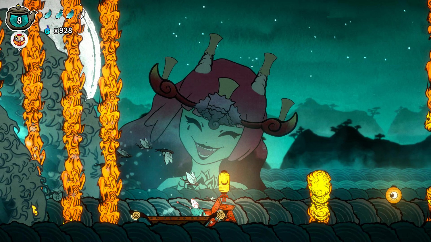 探索型2D和風動作《波與月夜之青蓮》亮相高能電玩節 全新中文預告