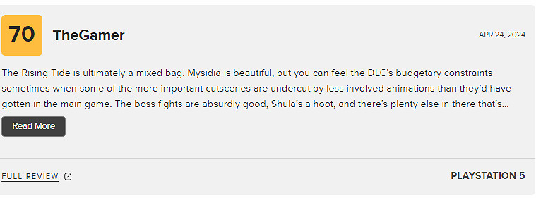 《FF16》“滄海慟哭”M站 78分:戰鬥出色 支線無趣 《FF16》“滄海慟哭”M站 78分:戰鬥出色 支線無趣