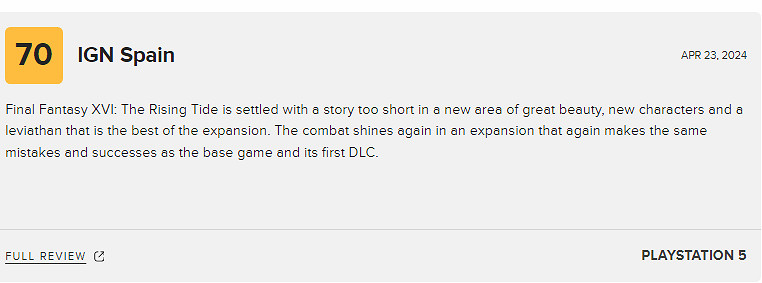 《FF16》“滄海慟哭”M站 78分:戰鬥出色 支線無趣 《FF16》“滄海慟哭”M站 78分:戰鬥出色 支線無趣