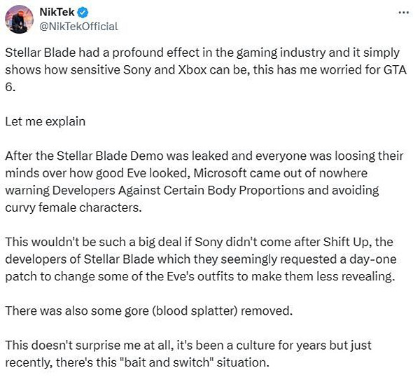 因《劍星》服裝遭和諧 玩家開始對《GTA6》表達擔憂