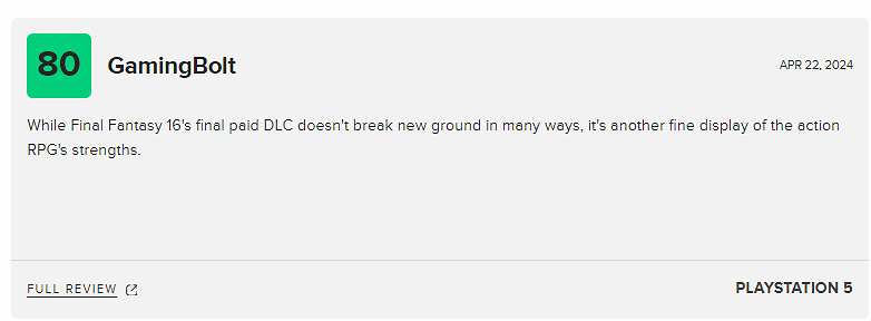 《FF16》“滄海慟哭”M站 78分:戰鬥出色 支線無趣 《FF16》“滄海慟哭”M站 78分:戰鬥出色 支線無趣