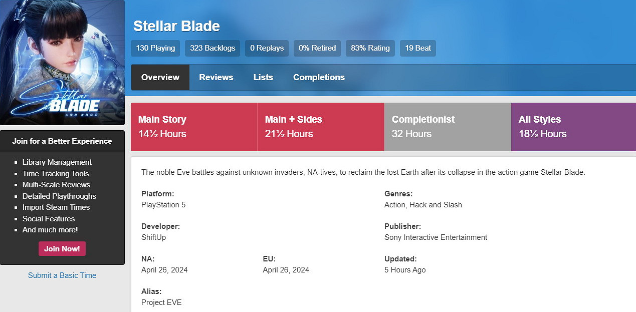 《星刃》遊戲時長揭秘:需14.5h以上 玩家體驗各具差異 《星刃》遊戲時長揭秘:需14.5h以上 玩家體驗各具差異