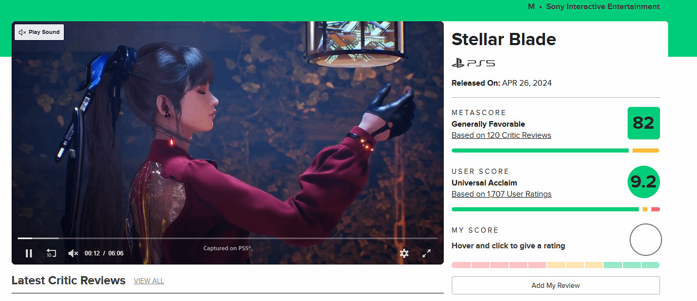 《劍星》超《FF7:重生》成今年M站使用者評分最高遊戲 《劍星》超《FF7:重生》成今年M站使用者評分最高遊戲