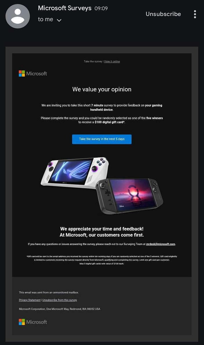 調查問卷顯示微軟似乎正在進行Xbox掌機開發計劃 調查問卷顯示微軟似乎正在進行Xbox掌機開發計劃