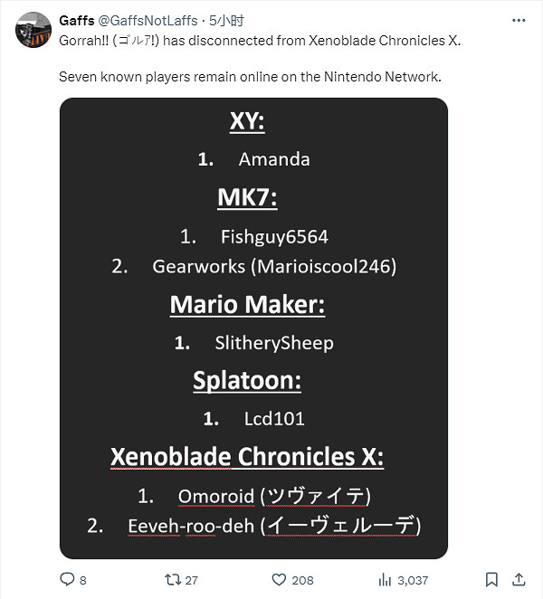任天堂3DS和Wii U線上服務一個月 仍有玩家線上！