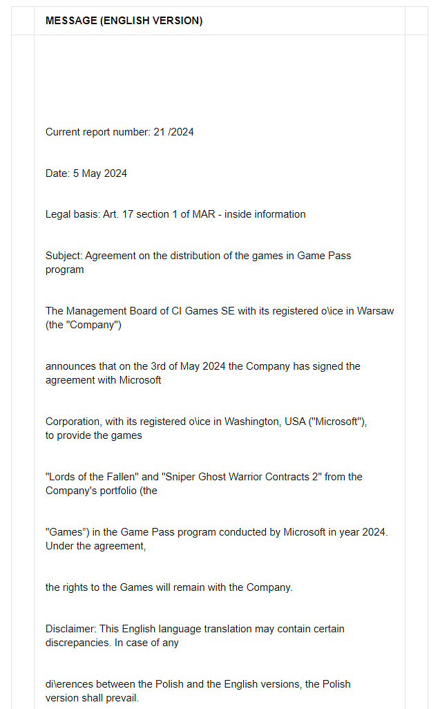 《墮落之主》已確定進入 Xbox Game Pass (XGP) ！發行商和微軟已簽訂協議