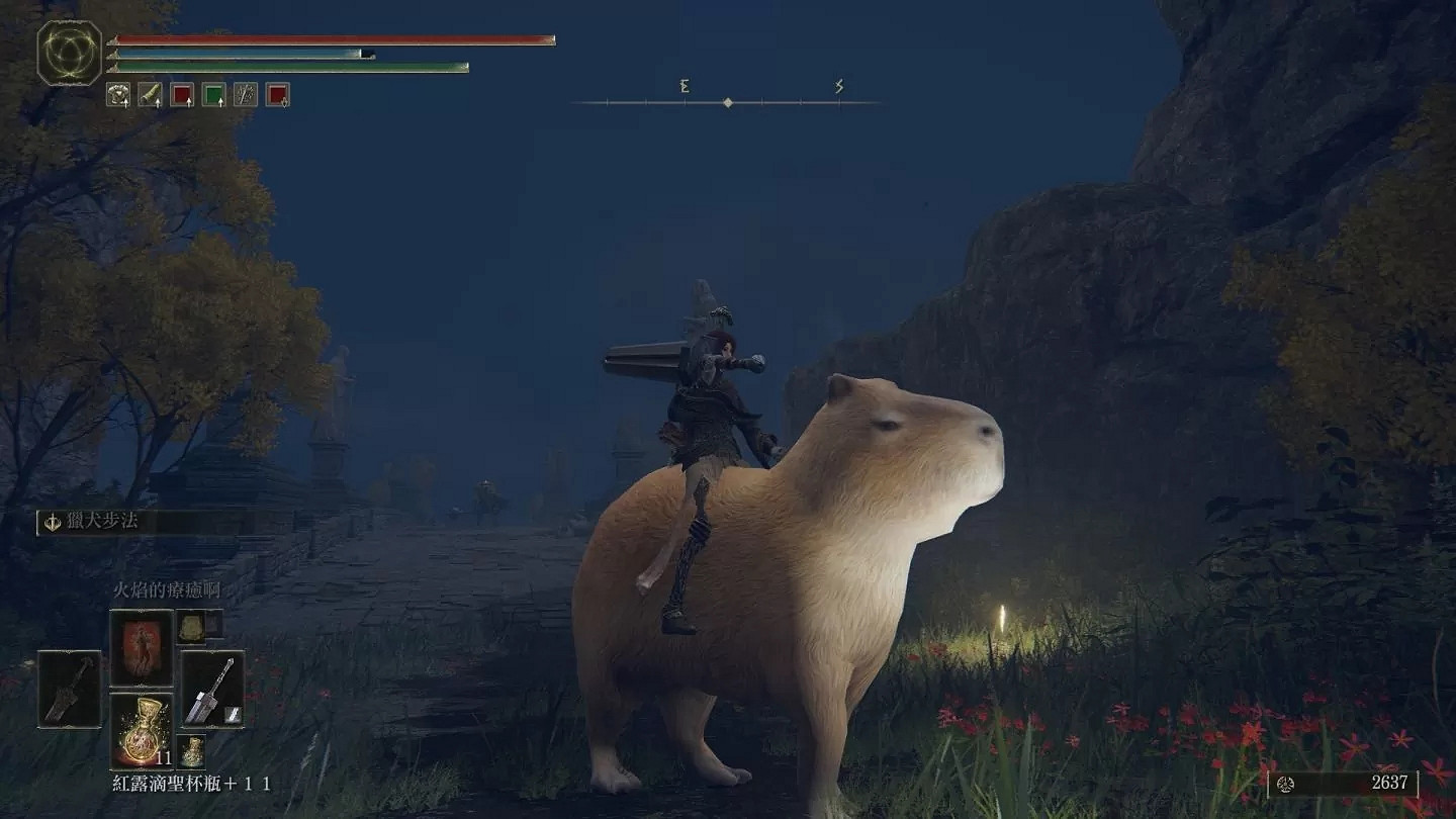 卡皮巴拉!《艾爾登法環》MOD將主角坐騎變成了水豚 卡皮巴拉!《艾爾登法環》MOD將主角坐騎變成了水豚