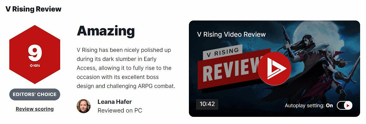 《夜族崛起》IGN評分介紹 《夜族崛起》IGN評分介紹