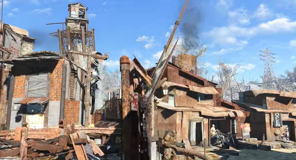 《異塵餘生4》玩家建造了一座垃圾鎮:內設商店和NPC! 《異塵餘生4》玩家建造了一座垃圾鎮:內設商店和NPC!