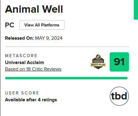 《動物井》媒體評分解禁，Metacritic 91分 IGN 9分
