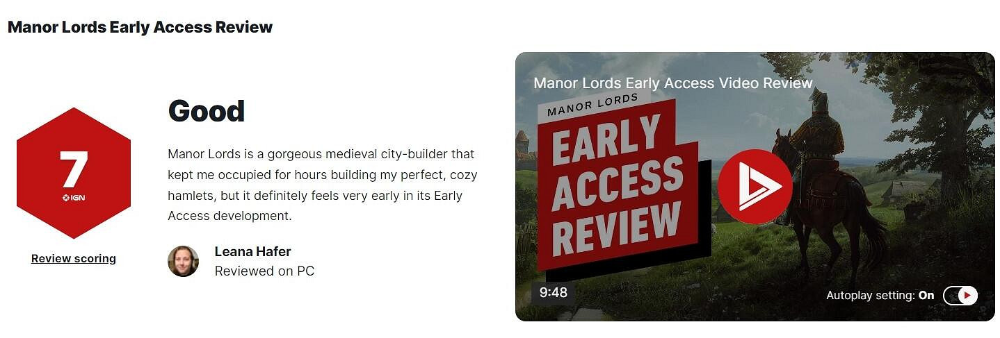 《莊園領主》IGN評分與評價分享