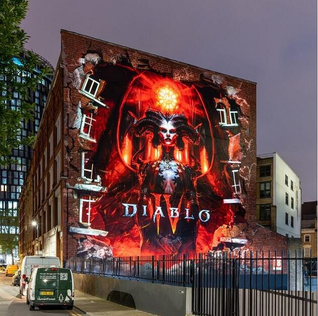 暴雪《暗黑破壞神4》戶外廣告噴繪獲最佳國際活動金獎