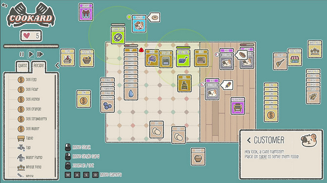 治愈系卡牌經營遊戲《Cookard》上線Steam！免費開玩