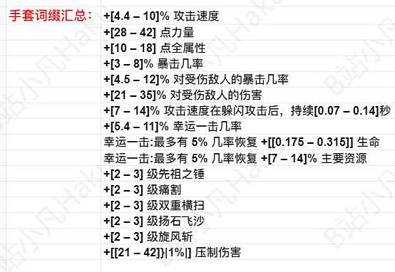 《暗黑破壞神4》手套詞綴匯總介紹