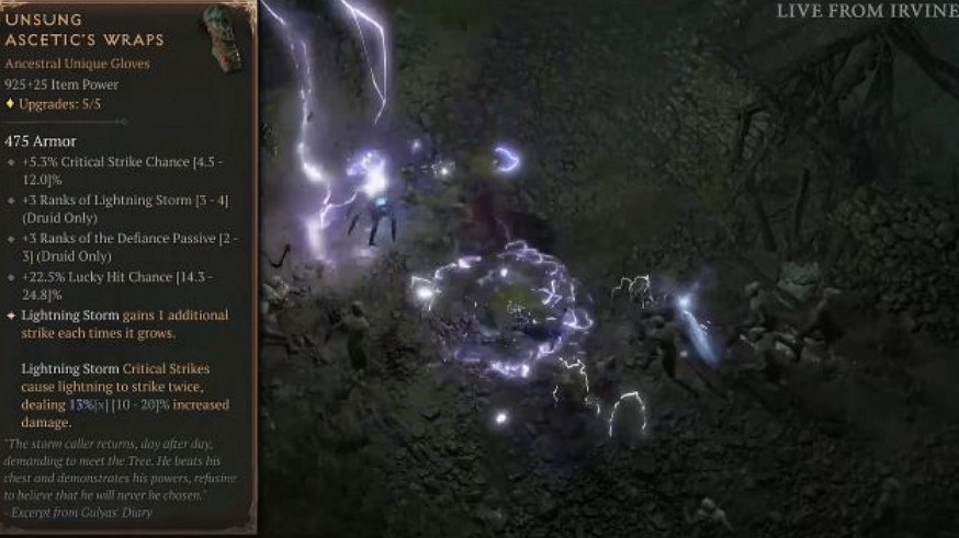 《暗黑4》第三賽季德魯伊新暗金護手屬性介紹