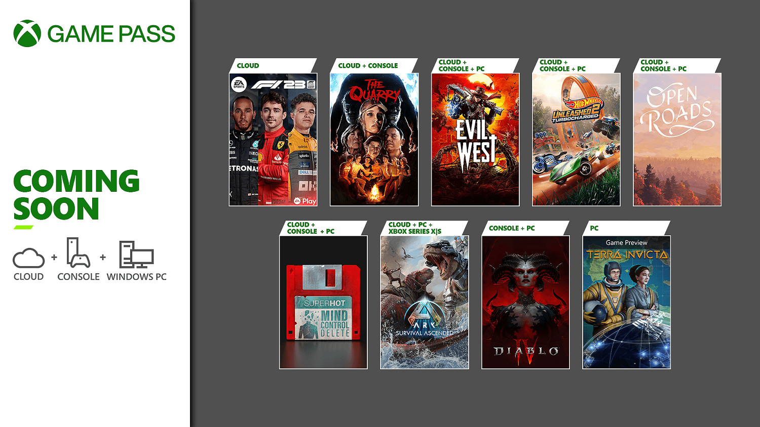 Xbox Game Pass (XGP)  3月下旬遊戲公開 《暗黑破壞神4》3月28日上線 Xbox Game Pass (XGP)  3月下旬遊戲公開 《暗黑破壞神4》3月28日上線