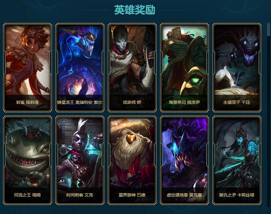 《lol》藍色傳送門獎勵列表一覽