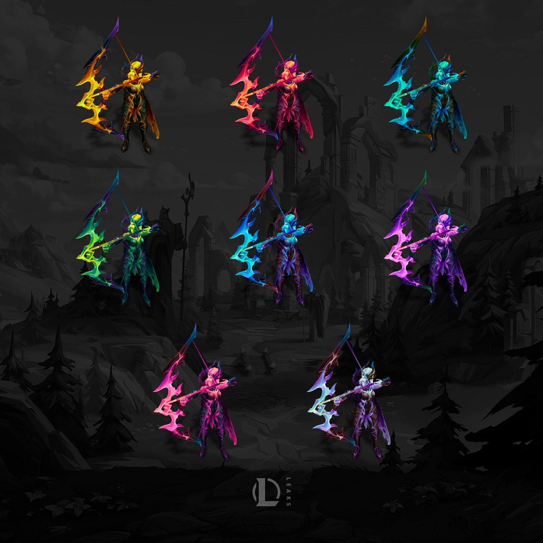 《英雄聯盟》多款地獄火新皮膚、至臻皮膚原畫曝光！