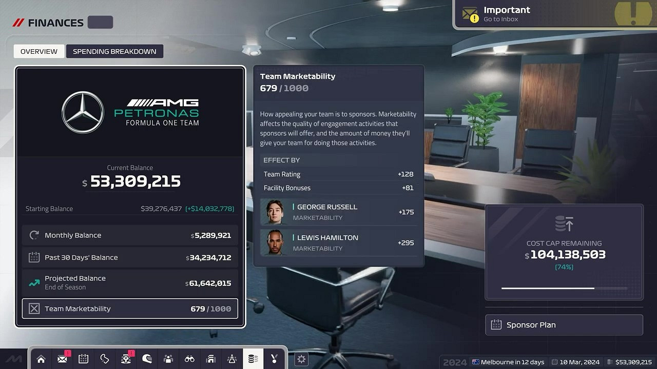 經營遊戲《F1車隊經理2024》將於7月23日登陸各大平台