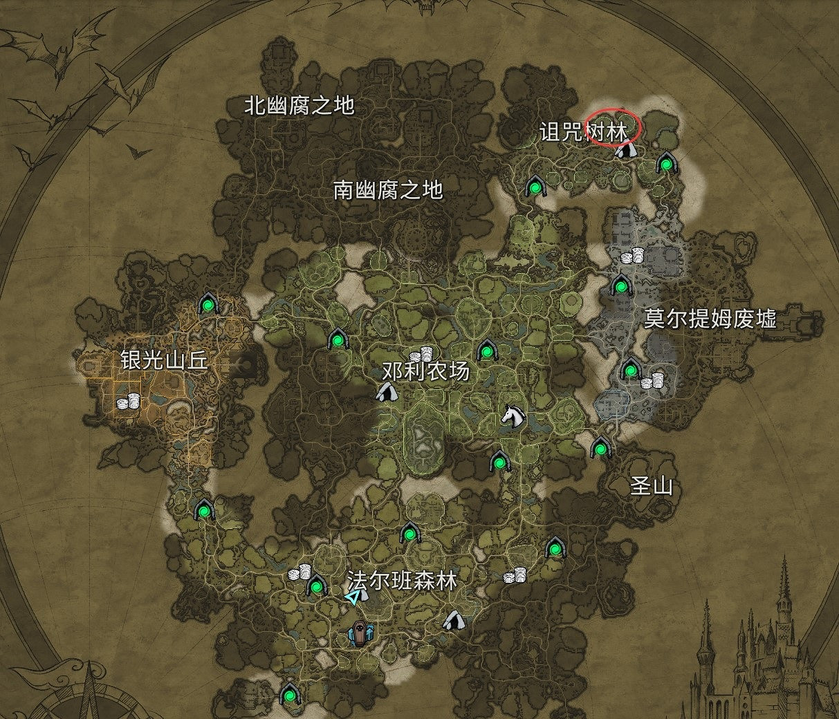 《夜族崛起》鐵匠西裡爾位置一覽 《夜族崛起》鐵匠西裡爾位置一覽