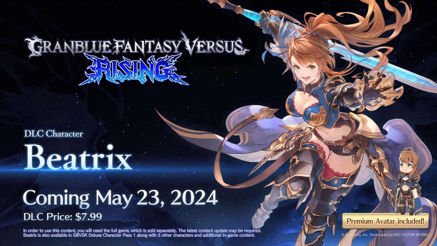 《碧藍幻想Versus：崛起》DLC角色&quot;貝雅特麗絲&quot;預告
