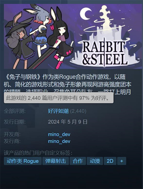 《兔子與鋼鐵》24小時銷量 打破作者上款遊戲的4年銷量 《兔子與鋼鐵》24小時銷量 打破作者上款遊戲的4年銷量