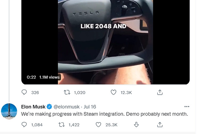 G胖和馬斯克斷交?部分Model S/X放棄對Steam的支援 G胖和馬斯克斷交?部分Model S/X放棄對Steam的支援