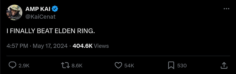 1700次死亡！主播Kai Cenat終於打通艾爾登法環