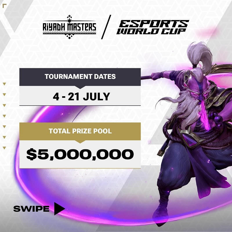 利雅得大師賽《DOTA2》獎金曝光!高達500萬美元