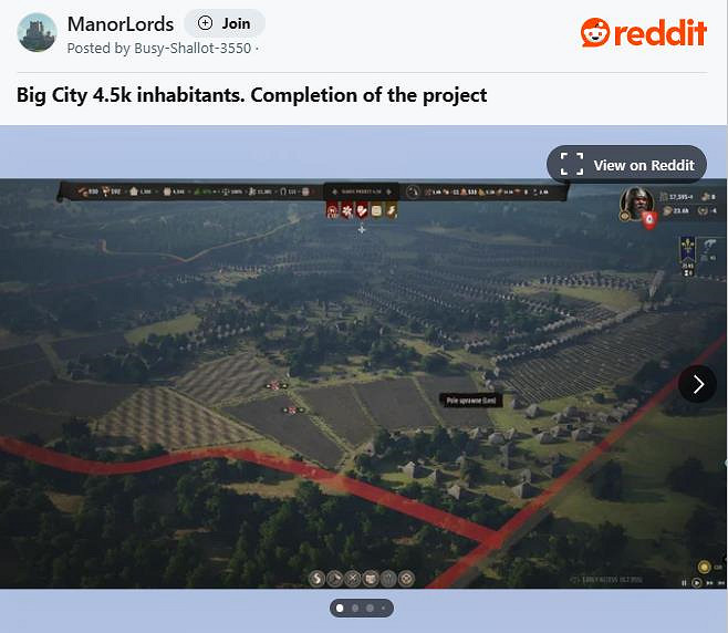 《莊園領主》玩家花費50多小時將城市建設到了極限 《莊園領主》玩家花費50多小時將城市建設到了極限