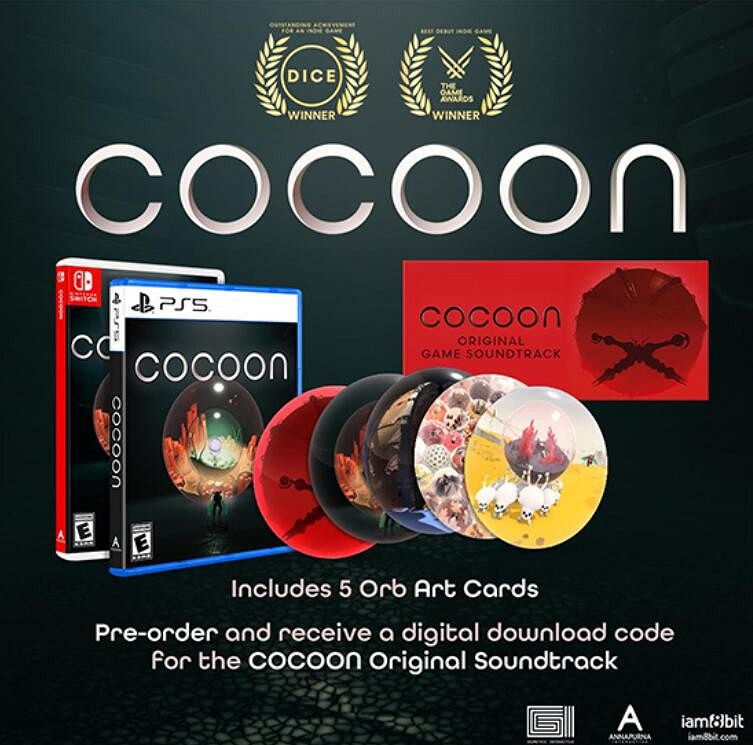 TGA獲獎遊戲《Cocoon》將在NS/PS5平台推出實體版! TGA獲獎遊戲《Cocoon》將在NS/PS5平台推出實體版!