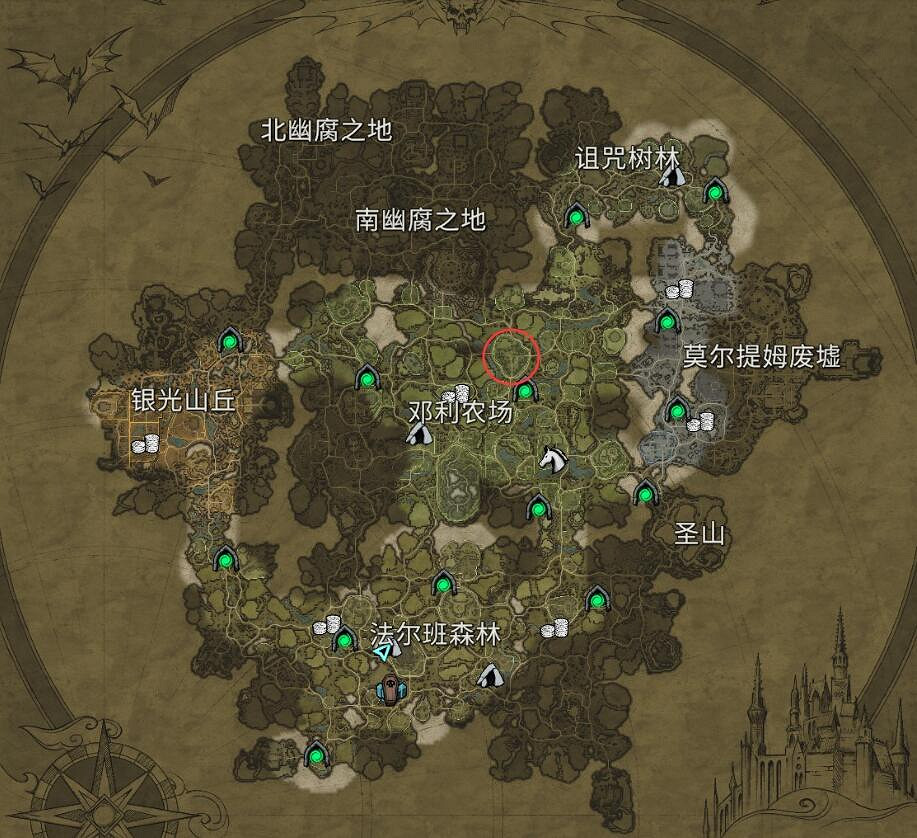 《夜族崛起》鄧利堡壘位置一覽 《夜族崛起》鄧利堡壘位置一覽