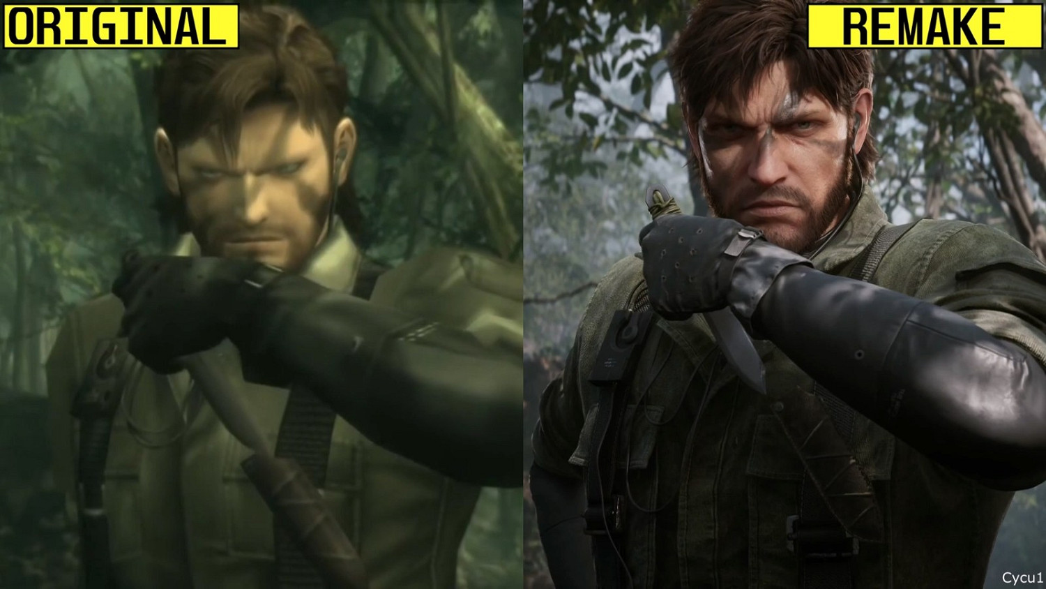 《潛龍諜影Delta：食蛇者》和原版遊戲畫面對比