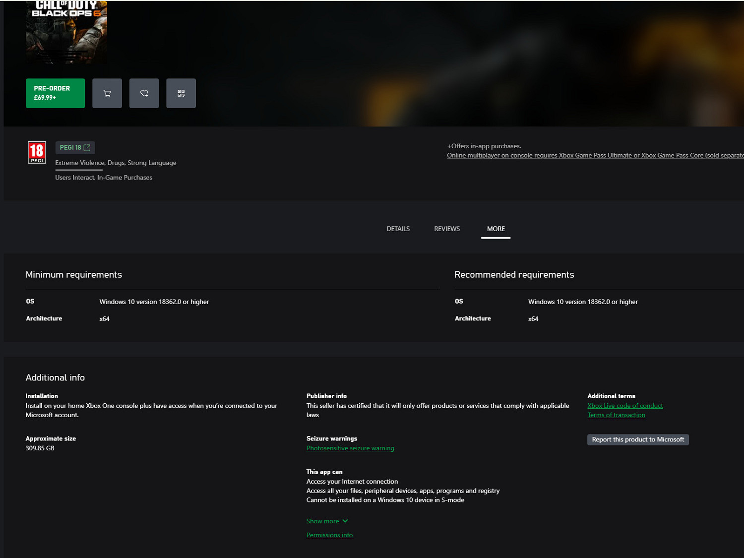 硬碟還吃得住嗎?《決勝時刻21》主機版需309GB 硬碟還吃得住嗎?《決勝時刻21》主機版需309GB