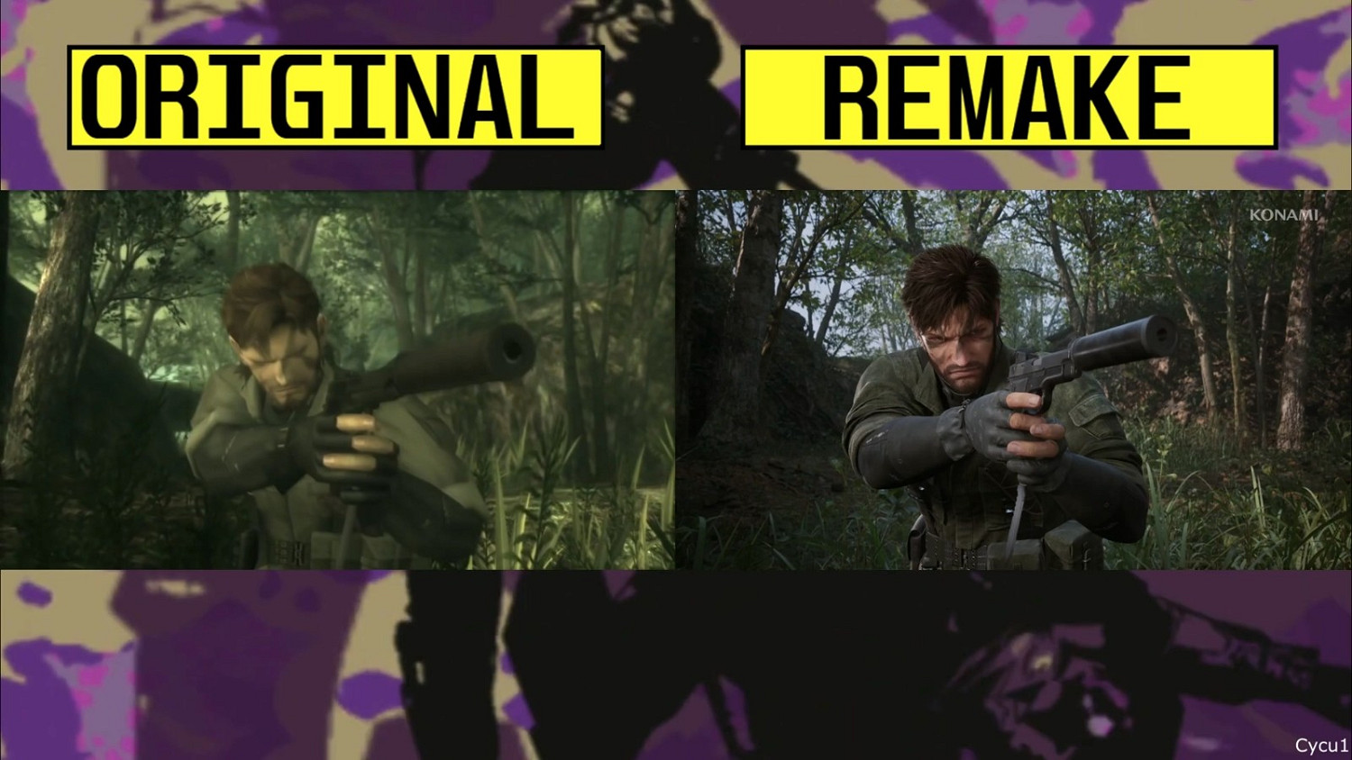 《潛龍諜影Delta：食蛇者》和原版遊戲畫面對比