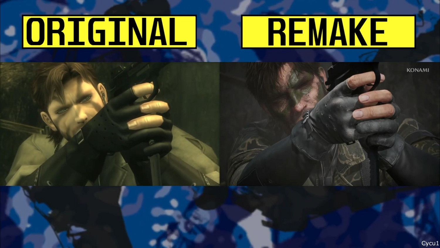 《潛龍諜影Delta：食蛇者》和原版遊戲畫面對比