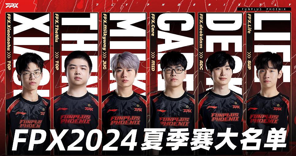 《英雄聯盟》LPL夏季賽FPX戰隊名單一覽
