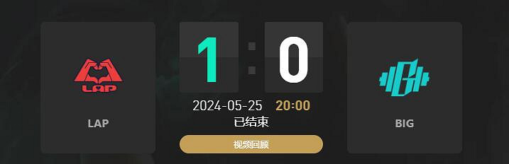 《lol》LGC傳奇杯LAP vs BIG賽況介紹