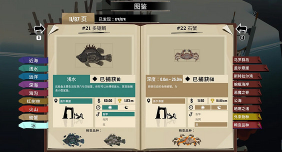 《漁帆暗湧》蓋爾懸崖魚類介紹 《漁帆暗湧》蓋爾懸崖魚類介紹