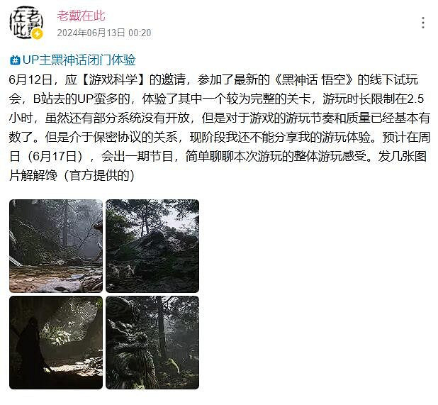 眾多遊戲大V參加《黑神話》閉門試玩：6.17消息解禁