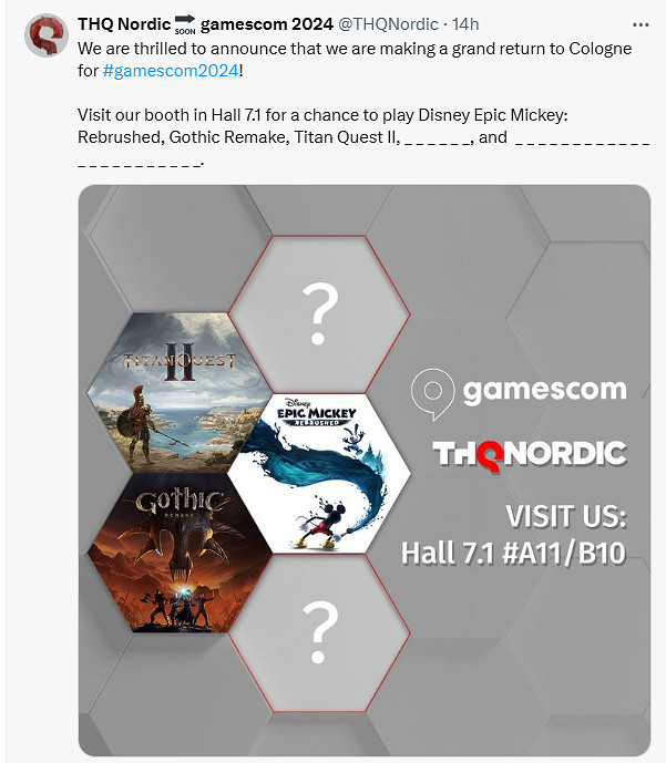 THQ Nordic宣布參加今年遊戲科隆展：5款作品亮相！