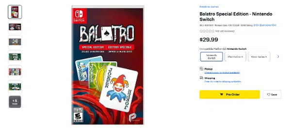 《小醜牌》主機實體版開啟預購 具有10張實體卡牌