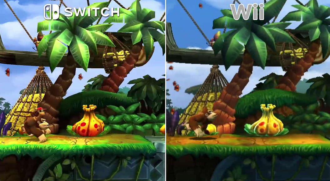 《大金剛國度 歸來HD》與Wii版對比：畫面提升顯著！