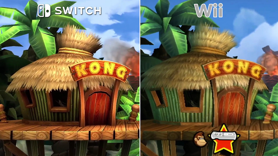 《大金剛國度 歸來HD》與Wii版對比：畫面提升顯著！