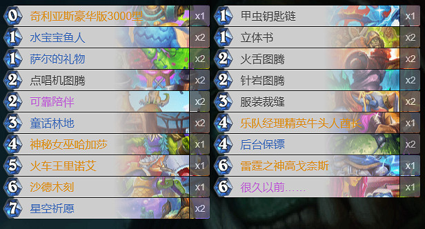 《爐石戰記》星空祈願薩卡組推薦 《爐石戰記》星空祈願薩卡組推薦