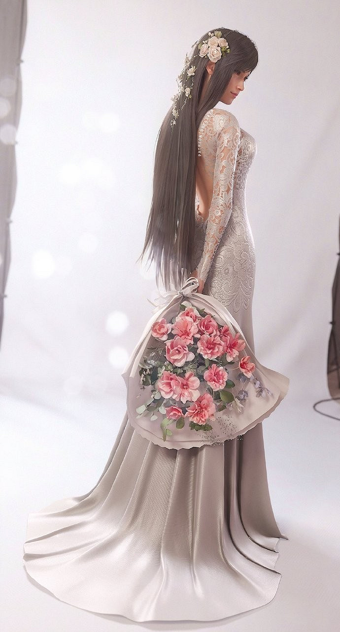 太美了！博主自製《最終幻想7》蒂法和愛麗絲3D美圖