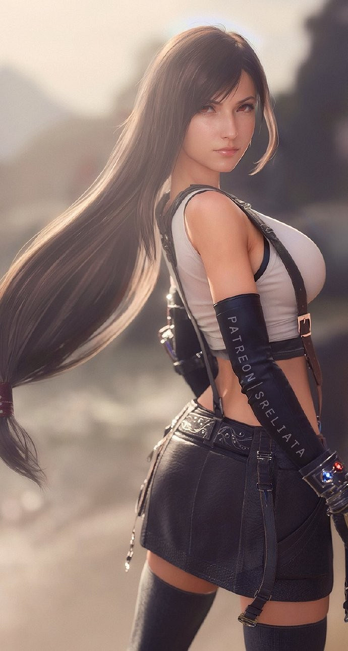 太美了！博主自製《最終幻想7》蒂法和愛麗絲3D美圖